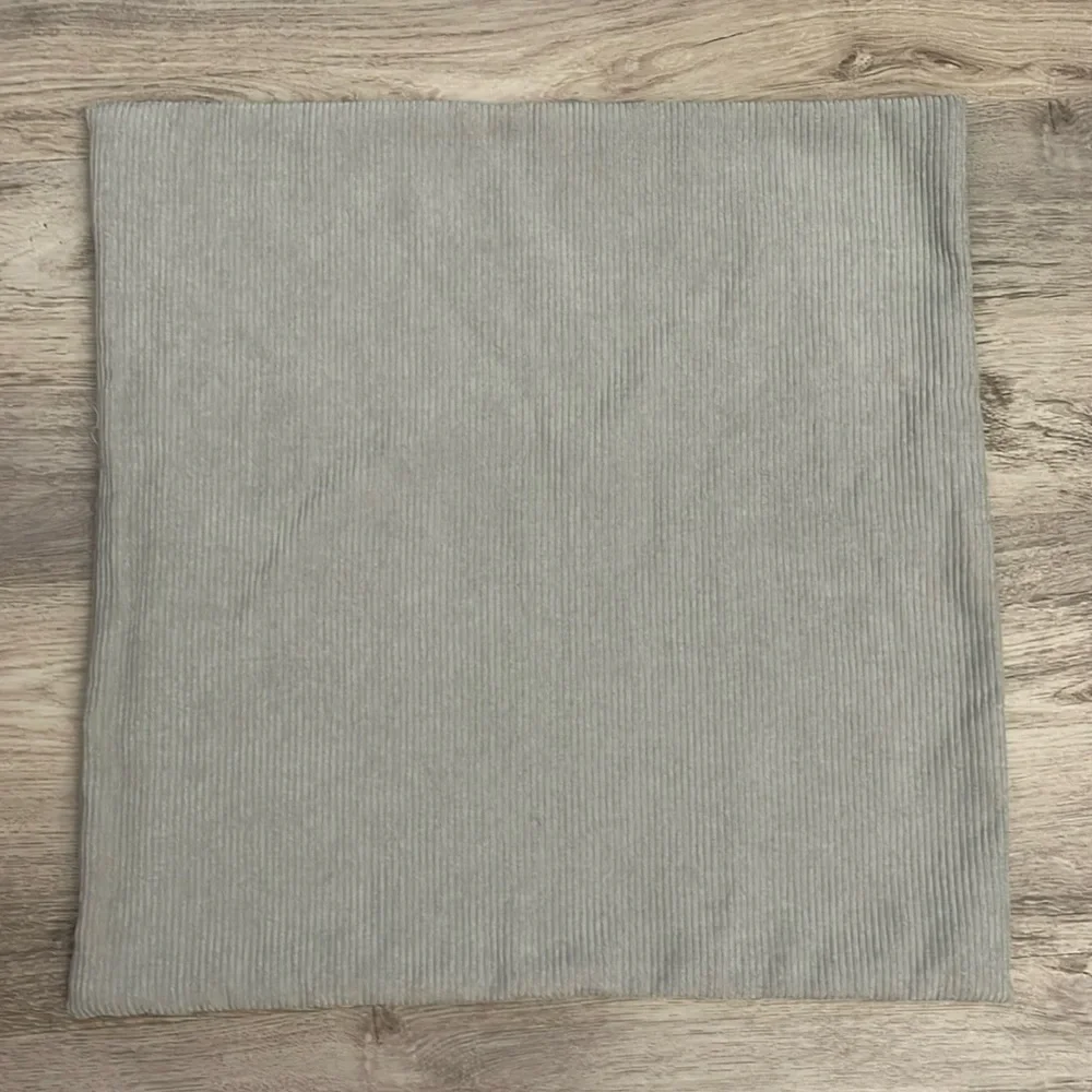 2 Pale Blue Corduroy Pillow Cover Soft Cushion Cases Decorative Square Throw